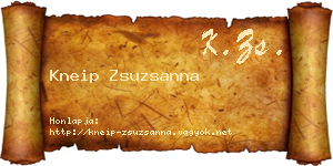 Kneip Zsuzsanna névjegykártya